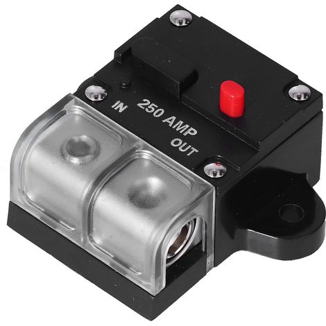 Disjoncteur automatique 250A noir, porte-fusibles pour onduleur avec vis, serviette compressée pour bateaux, moteurs et camions (1/5)