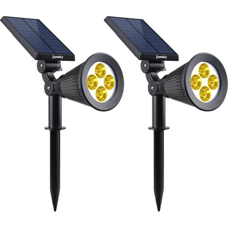 Set Mit 2 Solarstrahlern SPIKY 200lm