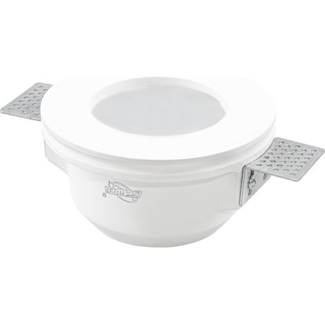 Portalámparas empotrable de yeso GS-5002 cuadrado blanco con conexión GU10