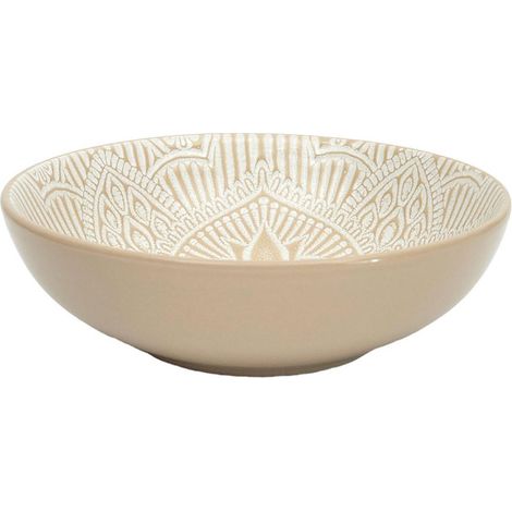 Lot de 6 Assiettes Creuses "Sahara" 18cm Beige (1/3)