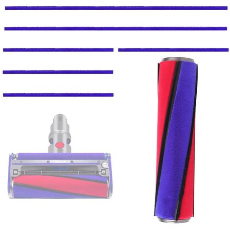 Brosse Aspirateur pour Dyson, 23.6cm Brosse à Rouleaux de Rechange avec 6 Bandes de Feutre pour Aspirateurs (1/4)