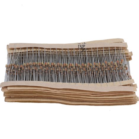 Kit de 600 résistances à film carbone, 30 valeurs de 10Ω à 1MΩ, 1/6W, précision élevée, lot de bricolage. (1/5)