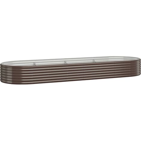 Maison Exclusive - Jardinera arriate acero galvanizado marrón 322