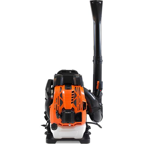 Soffiatore a Zaino 4 Tempi 75,6cc 2.5Kw Professionale schienale ergonomico con tracolle imbottite Max-Comfort e velocità di soffiaggio foglie fino a 320Km/h