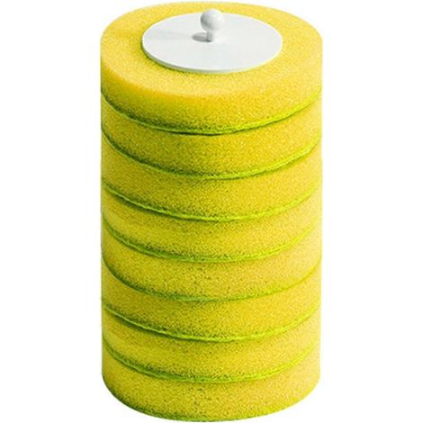 48 recharges de brosses de toilette jetables en mousse jaune sans angle mort (1/5)