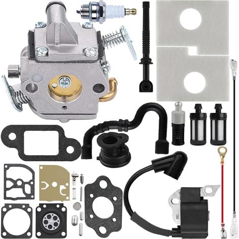 MS170 Remplacement du carburateur pour Stihl 017 018 MS180 MS170C MS180C MS 170 MS 180 tronçonneuse Remplace C1Q-S57 C1Q-S57A C1Q-S57B 1130-120-0603 Kit de Mise au Point du carburateur