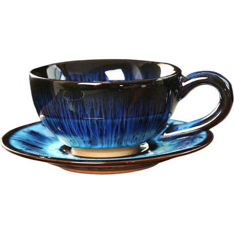 Tasses à soupe avec poignées, tasses à glaçure modifiée au four tasses à café en porcelaine, tasses à café japonaises en céramique, ensemble de tasses à café japonaises en porcelaine de sty (1/5)
