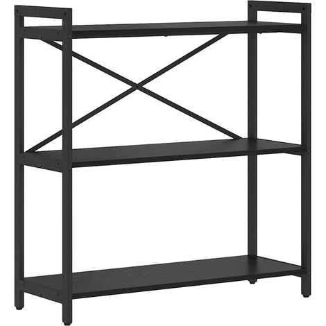 Maison Exclusive - Bücherregal Schwarz Eichen-Optik 80 x 30 x 85