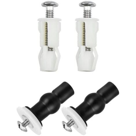 BUNTHAUS Lntyq Lot de 4 Abattant WC Fixations Charnières Vis D'expansion pour Couvercle de Toilette Fixation Abattant WC Vis pour Lunette Toilette Ensemble, Pièces de Rechange pour Couvercle de Toilet