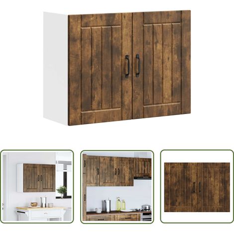 vidaXL Küchen-Hängeschrank Lucca Räuchereiche Holzwerkstoff (1/5)
