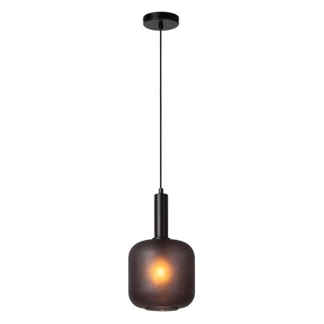 Lampada sospensione moderna vetro nero Eloise E27 Lucide
