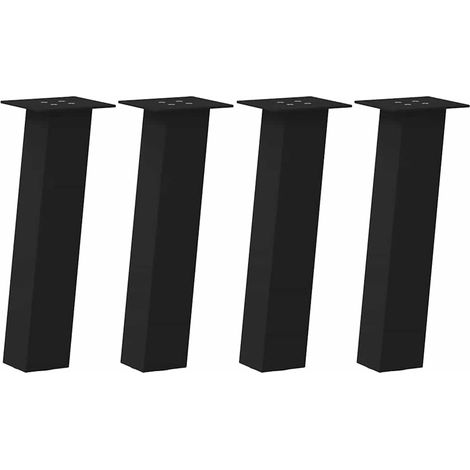 Maison Exclusive - Couchtischbeine 4 Stk. Schwarz 42 cm Stahl