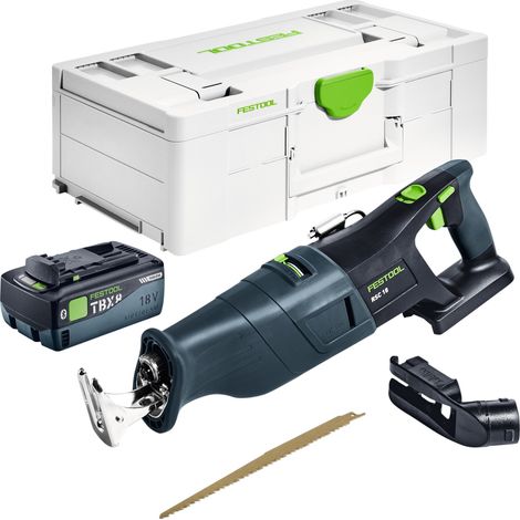 Festool RSC 18 EB-Basic Akku Säbelsäge 18 V Brushless + 1x Akku 8,0 Ah + Systainer - ohne Ladegerät