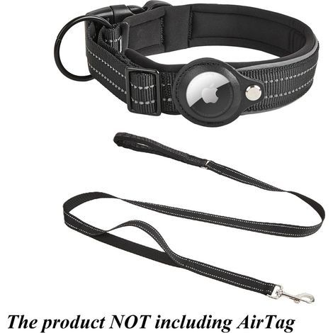 Collare anti-smarrimento per animali domestici, compatibile con AirTag (venduto separatamente), collare regolabile in nylon per cani, collare di sicurezza intelligente con guinzaglio di localizzazione (1/5)