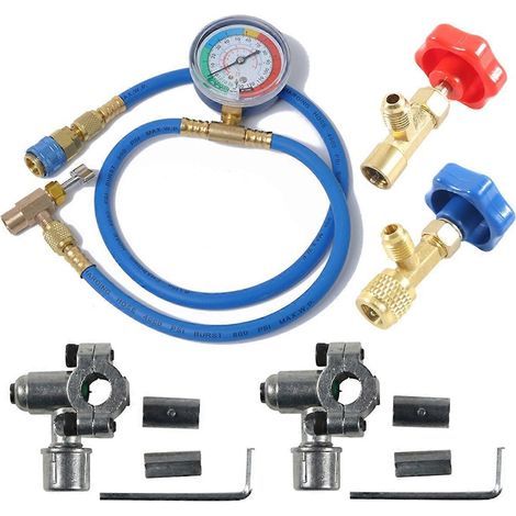 Kit de recharge de fréon R134A pour réfrigérateur, kit de tuyau de mesure pour climatisation automobile --- (1/5)