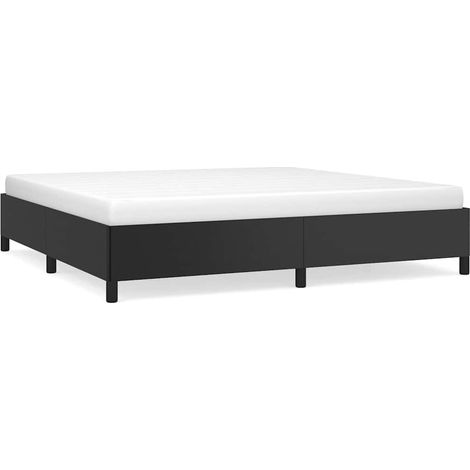 Maison Exclusive - Bettgestell Schwarz 200x200 cm Kunstleder (1/5)