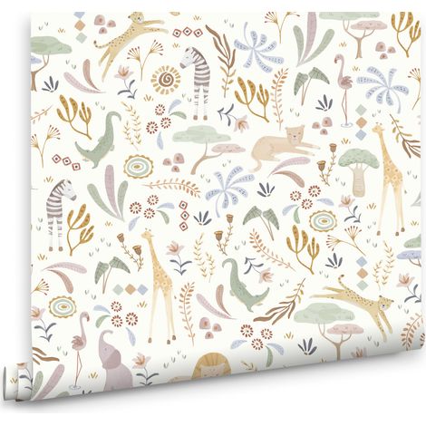 Little Dutch Vliestapete Kinderzimmer - Safari Wonders - 10mx52cm (1/4)