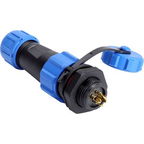 Connecteur de prise en plastique étanche IP67 SP13 4 broches (4 broches) (1/5)