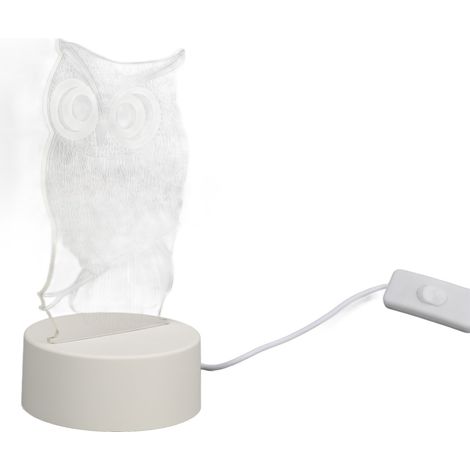 Innovatives 3D-USB-Nachtlicht, Eulen-Bett-/Schreibtischlampe für Wohnzimmer und Schlafzimmer (1/5)