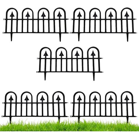 Piquets de clôture de Jardin Panneaux de clôture décoratifs 5 pièces Barrière de clôture extérieure, bordure de clôture de paysage résistante aux intempéries, décorative pour la décoration (1/5)