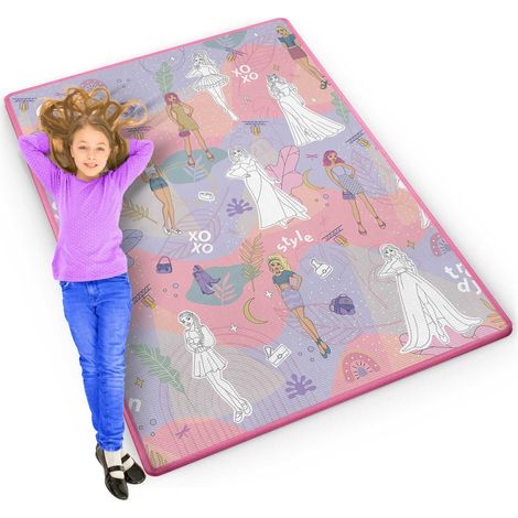 Tapis en mousse colore et enroulable pour enfants 120 x 90 x 03 cm - ricokids rk 344