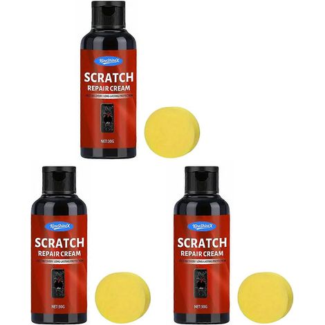 Nettoyant anti-rayures pour verres de lunettes - 30 g  Solution de polissage pour vitres de voiture, lunettes et écrans de montre  Nettoyant pour verres de lunettes en spray (3 pièces) (1/5)