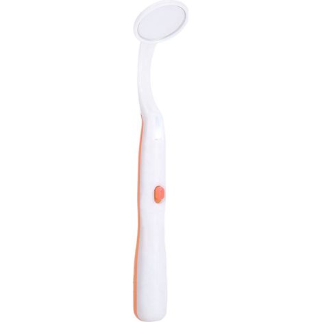 Miroir buccal professionnel pour l'inspection des dents, outil de soins dentaires avec lumière LED orange (1/5)