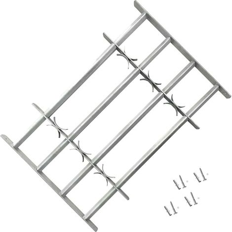 vidaXL Rejas de seguridad de ventana ajustables 2 uds 1000-1500 mm (1/2)