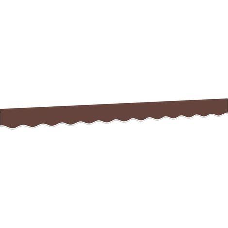 vidaXL Tela de cenefa de toldo de repuesto rayas marrón 300 cm (1/2)