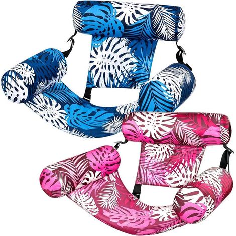 Bouee Piscine pour Adultes, 4 in 1 Matelas Gonflable Piscine, Fauteuil Gonflable Piscines avec Dossiers Confort, Hamac de Piscines, Chaise Flottante pour Fêtes, été, Plage, Lac, Aquatique (1/5)