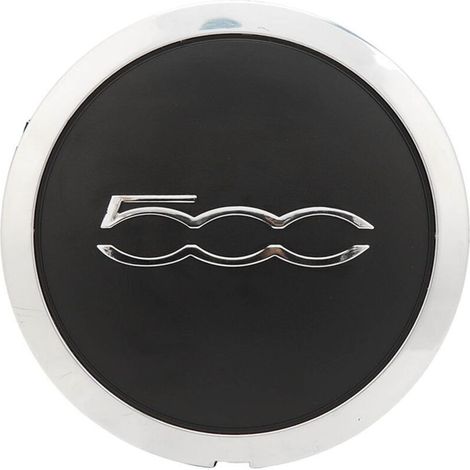 Enjoliveur of wheel 133 mm for Fiat 500, silver and black (1/5)
