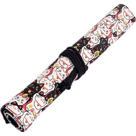 Trousse Porte-pinceaux Grosse Capacité 20 Emplacements en Toile Robuste et Portable, pour Artistes et Étudiants en Aquarelle (1/5)