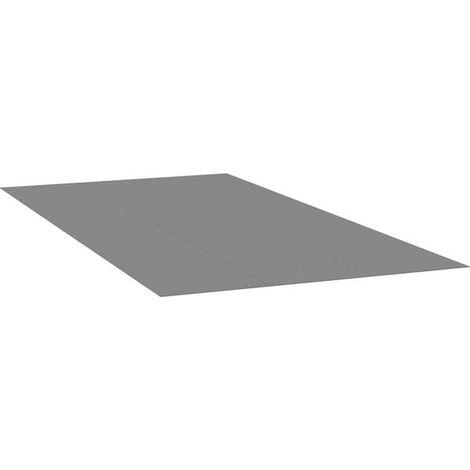 Couverture de piscine gris clair 640 x 321 cm en géotextile polyester (1/5)
