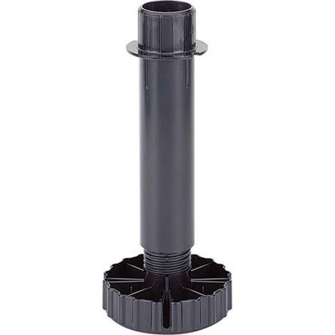 Hettich Möbel-Sockelverstellfuß 150mm, Durchmesser 80mm Korrekt 9306017 Kunststoff schwarz