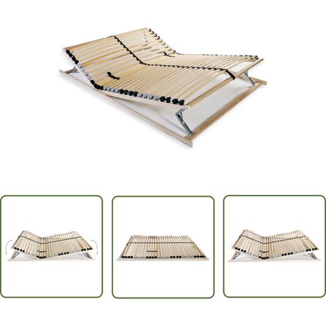 The Living Store Lattenrost mit 28 Latten 7 Zonen 140x200 cm - Lattenrost - Holzrahmen - Buche - Birkenholz - Lattenrost 140x200 (1/5)