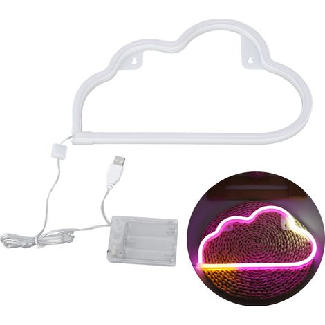 Lumière murale LED néon pour chambre adolescente fille enfant décoration Noël anniversaire mariage fête (1/5)