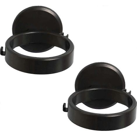 Set mit 2 Wandhalterungen für Haartrockner, schwarz (1/5)