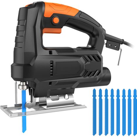 Scie sauteuse électrique 400 W multifonctionnelle avec 4 lames de scie à bois en acier HSS (1/5)