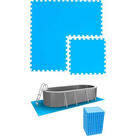 16,8 m² Stuoia di Sottofondo per Piscina - 72 Tappetini in EVA 50x50 per Esterni (1/5)