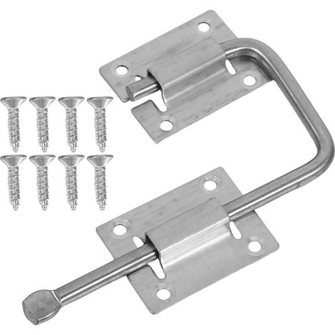 Verrou à Loquet Coulissant en inox Argenté (1/5)