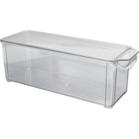 Bac de rangement transparent de grande capacité, récipient de rangement transparent durable