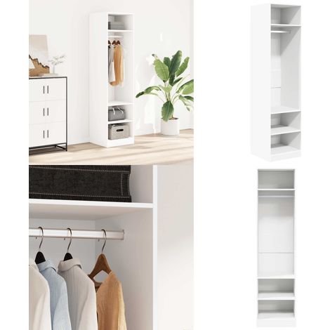 Armadio Bianco 50x50x200 cm in Legno Multistrato - Armadio bianco - Armadio per casa