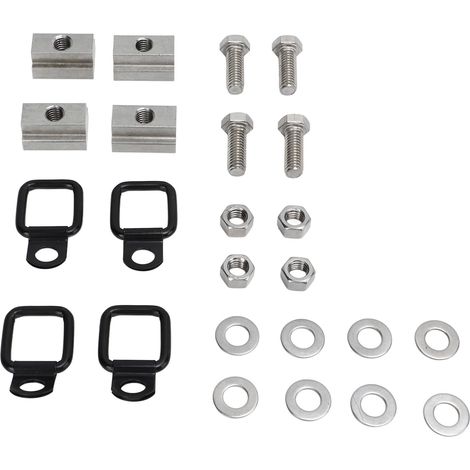 Rail de coffre, écrous en T, anneaux d'ancrage en métal fileté pour fixation de charges, pick-up, kit de 4 pièces, robuste et antidérapant. (1/5)