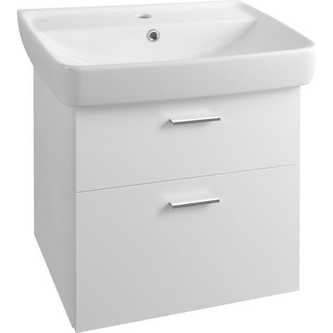 Meuble vasque ZOJA avec tiroirs 50x50x37cm, blanc (1/3)