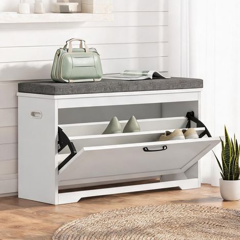 Console blanco en mDF Melamina de Madera 80 x 30 x 50 cm (1/5)