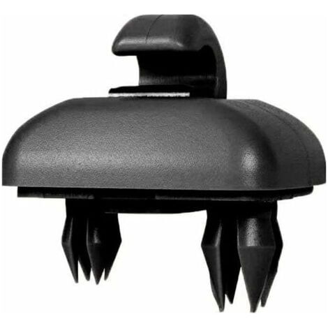Lot de 2 crochets pour pare-soleil de voiture compatibles avec Audi A1 A3 A4 A5 Q3 Q5 (8E0 857 562) A7 B6 B7 B8 S4 S5, noir (1/5)
