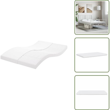 Schaumstoffmatratze Weiß 140x190 cm 7-Zonen Härtegrad 20 ILD - Schaumstoffmatratze - Matratze - Doppelbettmatratze - PU-Schaum - 7-Zonen-Matratze (1/5)