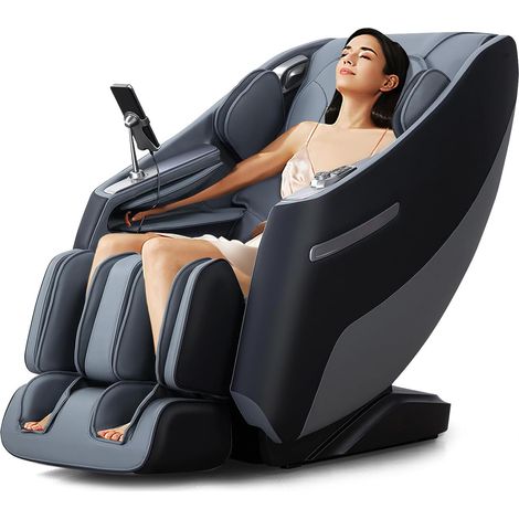 Fauteuil Massant Chauffant Électrique pour Tout Le Corps, Siège de Massage Inclinable Zéro Gravité 12 Modes (1/5)