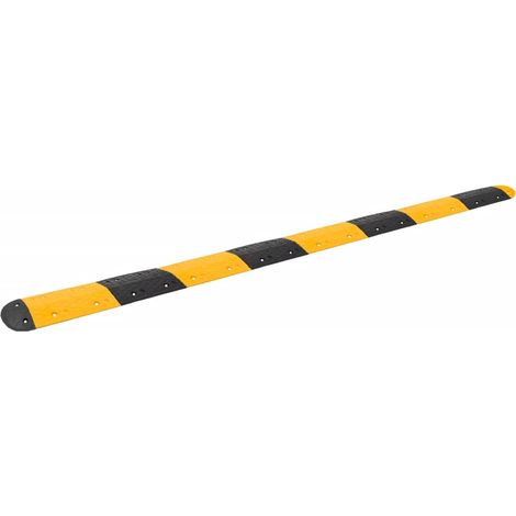 Badén de velocidad caucho amarillo y negro 420x32,5x4 cm