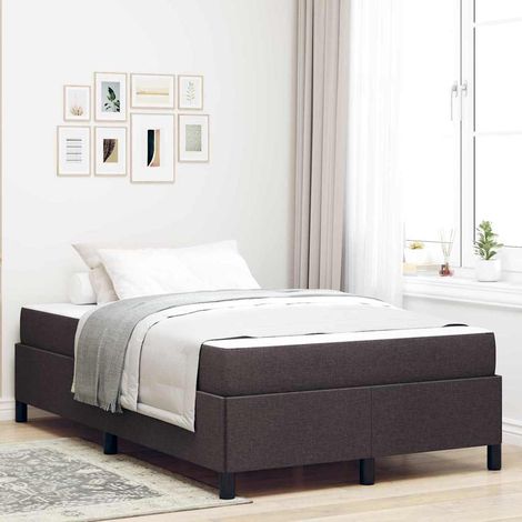 vidaXL Boxspringbett Dunkelbraun 120 x 200 cm Stoff (1/5)
